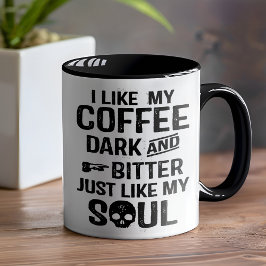 Dunkler Spaß Dark und Bitter Funny Mug Tasse