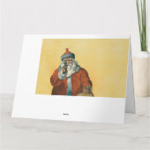 Dunkler Spaß Weihnachtsmann mit einer Waffe Karte (Rückseite)