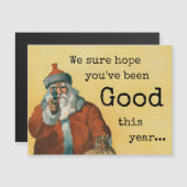 Dunkler Spaß Weihnachtsmann mit einer Waffe Magnetkarte (Vorne/Hinten)