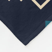 Dunkler Stamm Navajo, Vintag geometrisch. Fleecedecke (Ecke)
