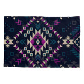 Dunkler Stamm Navajo, Vintag geometrisch. Kissenbezug (Rückseite)