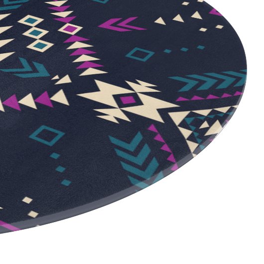 Dunkler Stamm Navajo, Vintag geometrisch. Schneidebrett (Ecke)