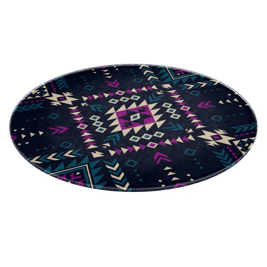Dunkler Stamm Navajo, Vintag geometrisch. Schneidebrett (Ecke)