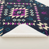 Dunkler Stamm Navajo, Vintag geometrisch. Sherpadecke (3/4)