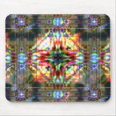 Dunkler Stern an gläsernen Blume, rot bis dunkelgr Mousepad (Vorne)