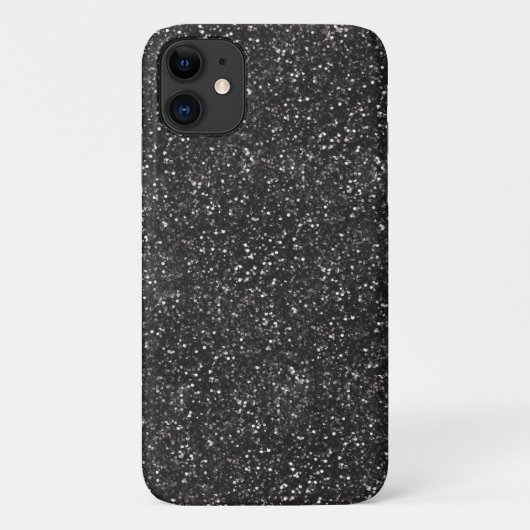 Dunkler stilvoller silbernes Grau-Glitzer Case-Mate iPhone Hülle (Rückseite)