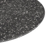 Dunkler stilvoller silbernes Grau-Glitzer Schneidebrett (Ecke)