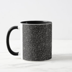 Dunkler stilvoller silbernes Grau-Glitzer Tasse