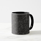 Dunkler stilvoller silbernes Grau-Glitzer Tasse (VorderseiteRechts)