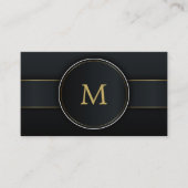 Dunkler Streifen mit goldener Linie Visitenkarte (Vorderseite)