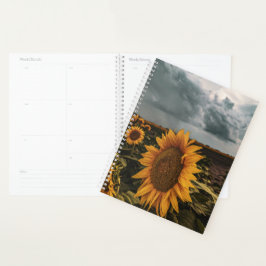 Dunkler Sturm Sonnenblumen Planner Planer