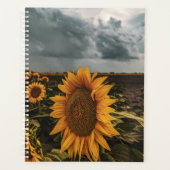 Dunkler Sturm Sonnenblumen Planner Planer (Vorderseite)