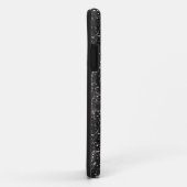 Dunkler, stylischer Silbergrauer Glitzer Case-Mate iPhone Hülle (Hinten/Rechts)