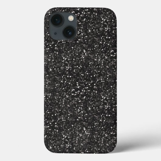 Dunkler, stylischer Silbergrauer Glitzer Case-Mate iPhone Hülle (Rückseite)