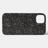 Dunkler, stylischer Silbergrauer Glitzer Case-Mate iPhone Hülle (Rückseite (Horizontal))
