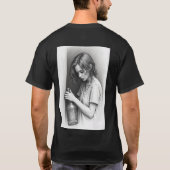 Dunkler T - Shirt."Leere Flasche, endloses Abenteu T-Shirt (Rückseite)