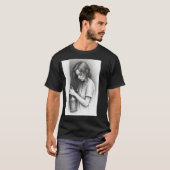 Dunkler T - Shirt."Leere Flasche, endloses Abenteu T-Shirt (Vorne ganz)