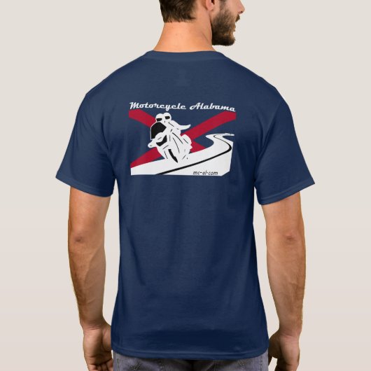 Dunkler T - Shirt mcal mit weißen Buchstaben (Rückseite)