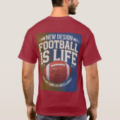 Dunkler T - Shirt mit lebendigem Digitaldesign - P (Rückseite)