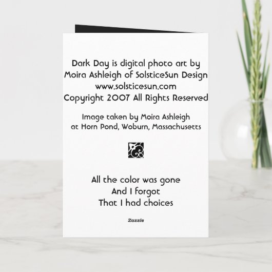 Dunkler Tag Karte (Rückseite)