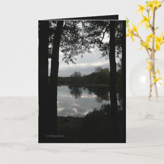 Dunkler Tag Karte (Gelbe Blume)