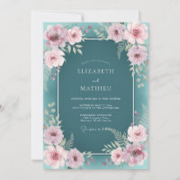 Dunkler Teal-Traum Botanische Hochzeit