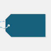 Dunkler Teal-Trend Moderner Minimalistischer Hands Geschenkanhänger (Rückseite Horizontal)