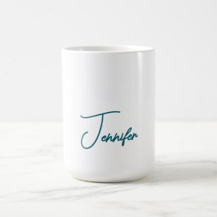 Dunkler Teal-Trend Moderner Minimalistischer Hands Kaffeetasse