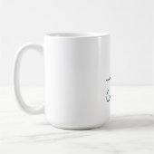 Dunkler Teal-Trend Moderner Minimalistischer Hands Kaffeetasse (Links)