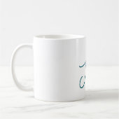 Dunkler Teal-Trend Moderner Minimalistischer Hands Kaffeetasse (Links)