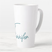 Dunkler Teal-Trend Moderner Minimalistischer Hands Milchtasse (Rechte Ecke)