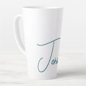 Dunkler Teal-Trend Moderner Minimalistischer Hands Milchtasse (Linke Ecke)