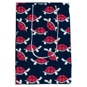 Dunkler Theme Tortoise Cartoon Mittlere Geschenktüte (Rückseite)