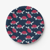 Dunkler Theme Tortoise Cartoon Pappteller (Vorderseite)