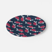 Dunkler Theme Tortoise Cartoon Pappteller (Schrägansicht)