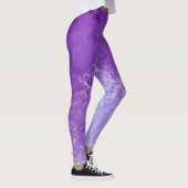 Dunkler Traum Effekt Farbe Spritzer Wolken Lila Leggings (Rechts)