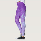 Dunkler Traum Effekt Farbe Spritzer Wolken Lila Leggings (Links)