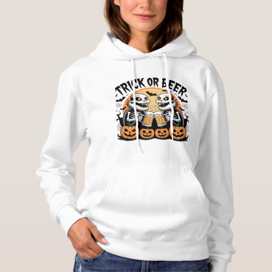 Dunkler Trick oder BierHalloween-Monster Hoodie (Vorderseite)