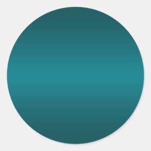 Dunkler Türkisverlauf Leer Runder Aufkleber