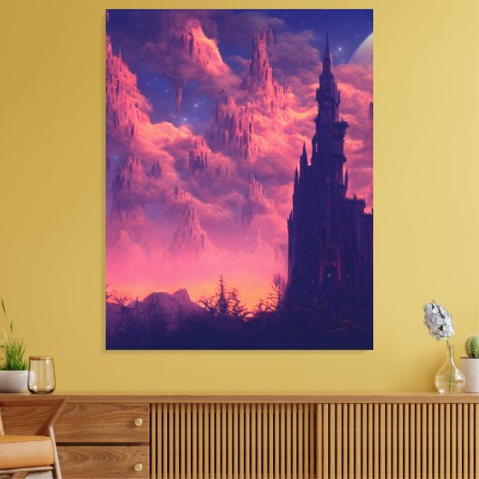 Dunkler Turm Stretched Canvas Print Leinwanddruck (Insitu (Wohnzimmer))