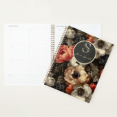 Dunkler Vintage-Blumen-Spiral-Planer Planer (Anzeige)