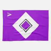 Dunkler Violet Top Letters Handtuch (Horizontal)