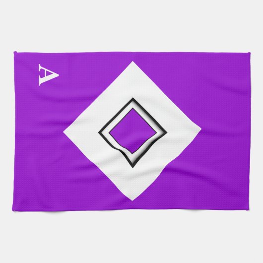 Dunkler Violet Top Letters Handtuch (Horizontal)