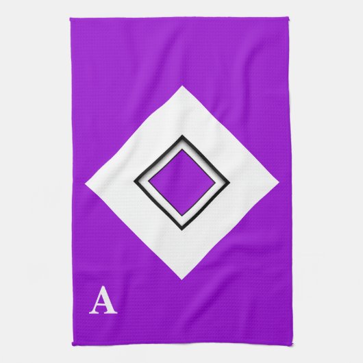 Dunkler Violet Top Letters Handtuch (Vertikal)