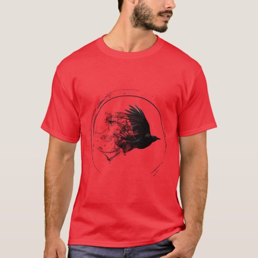 Dunkler Vogel Vintag T-Shirt (Vorderseite)
