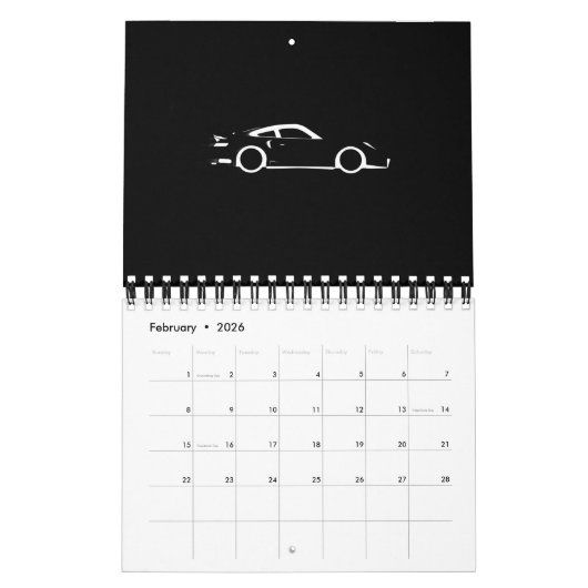 Dunkler Wagen Kalender (Feb 2026)