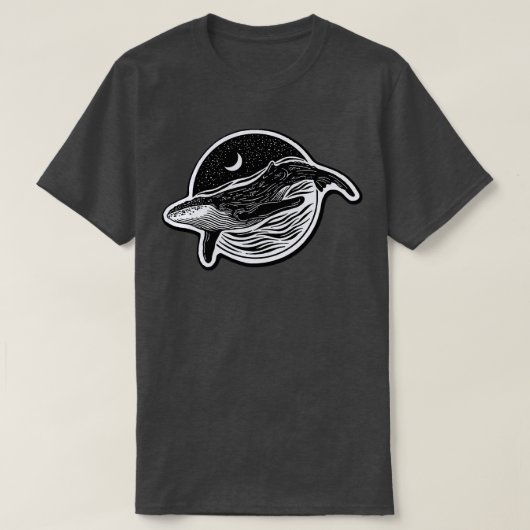 Dunkler Wal T-Shirt (Design vorne)
