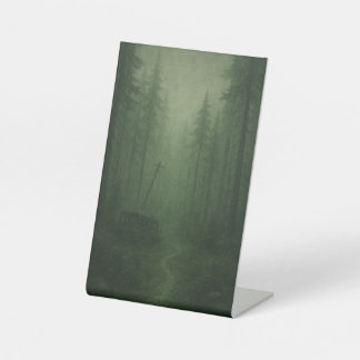 Dunkler Wald-Banner Sockelschild