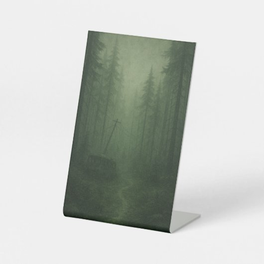 Dunkler Wald-Banner Sockelschild (Vorderseite)
