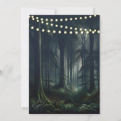 Dunkler Wald bei Twilight Rustikale Lichter Süß 16 Einladung (Rückseite)